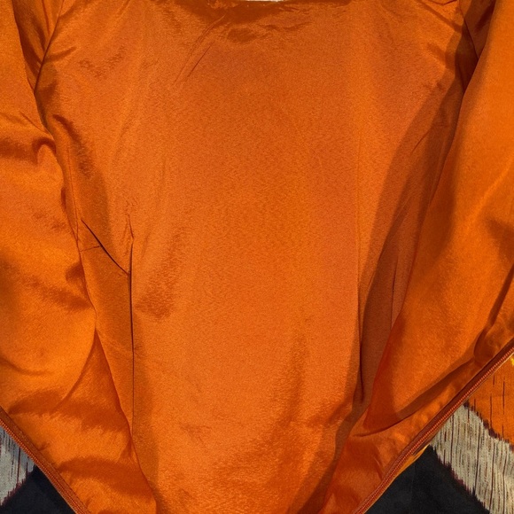 Adrianna Papell Womens 4P Burnt Orange Chevron Mini Dress Lined Pockets Pullover - Picture 10 of 16